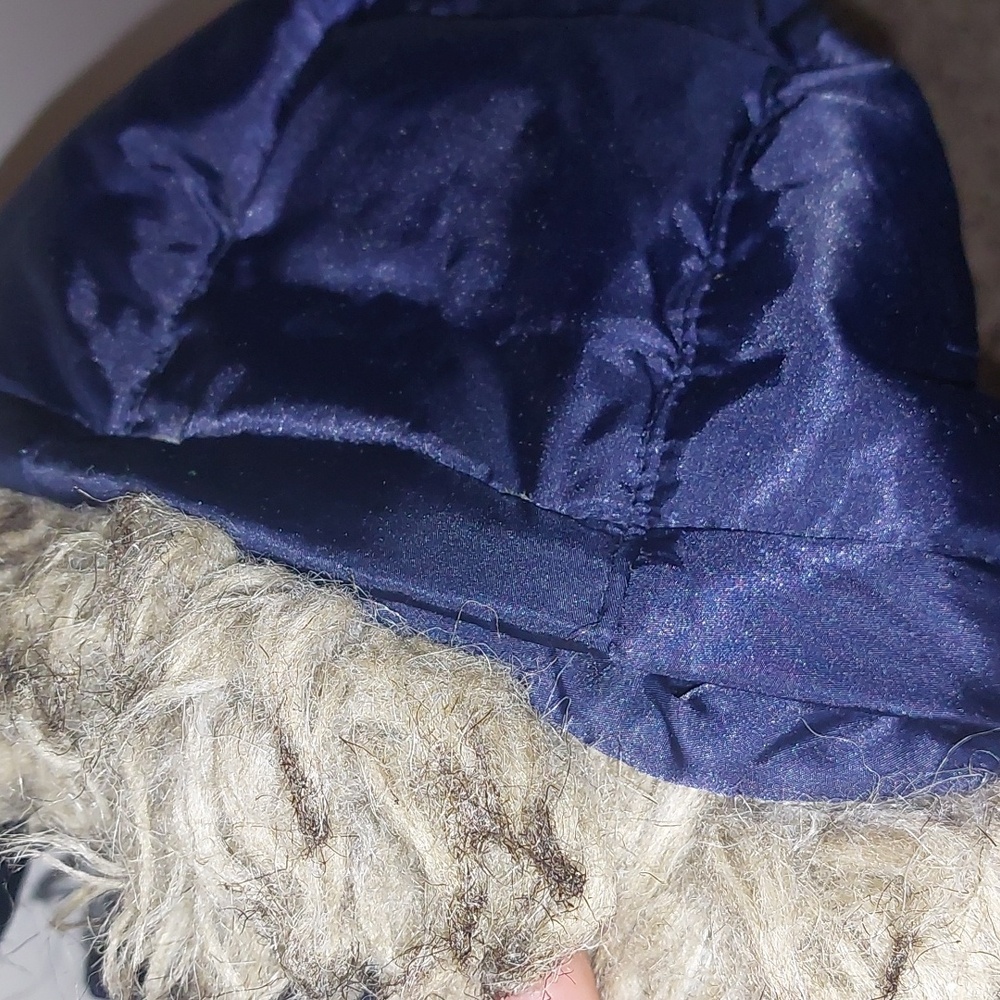 Gap Kids Navy Down Puffer Coat with Faux Fur Hood Size S - Picture 11 of 12
